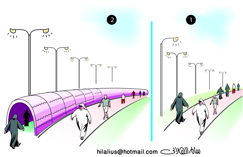 الممشى والتغطية