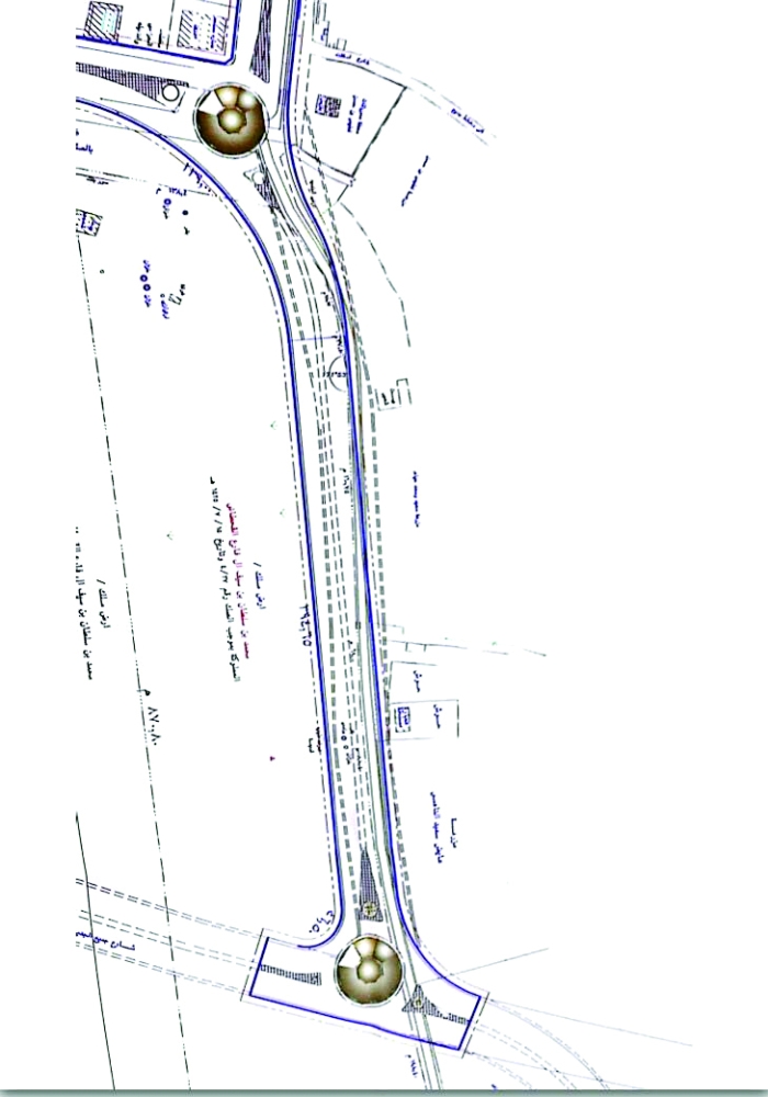 مخطط للدوارين اللذين ستنفذهما بلدية بيشة.  (عكاظ)