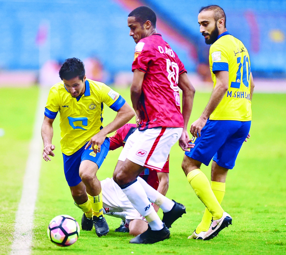  مباراة النصر والرائد في  الدور الاول من الدوري