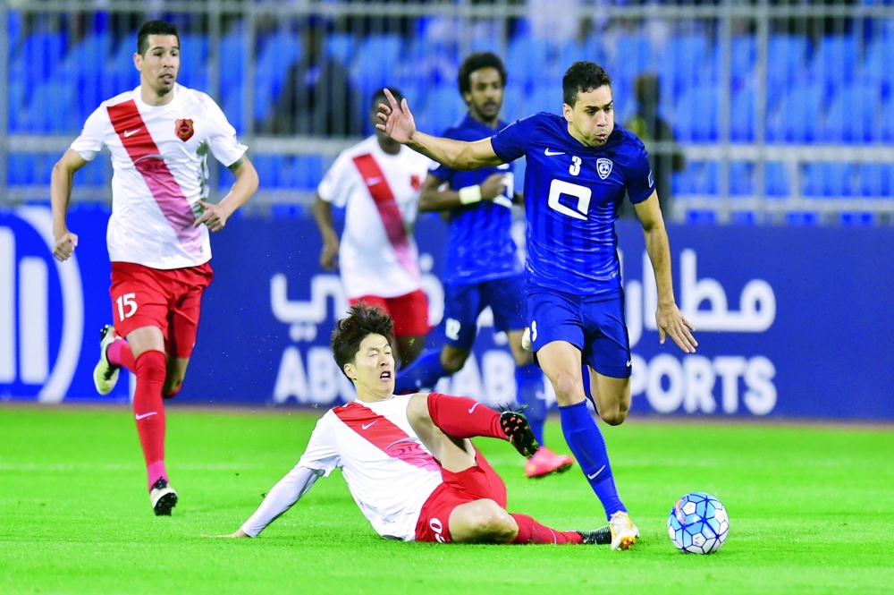 الهلال والريان في مباراة الذهاب بالرياض.