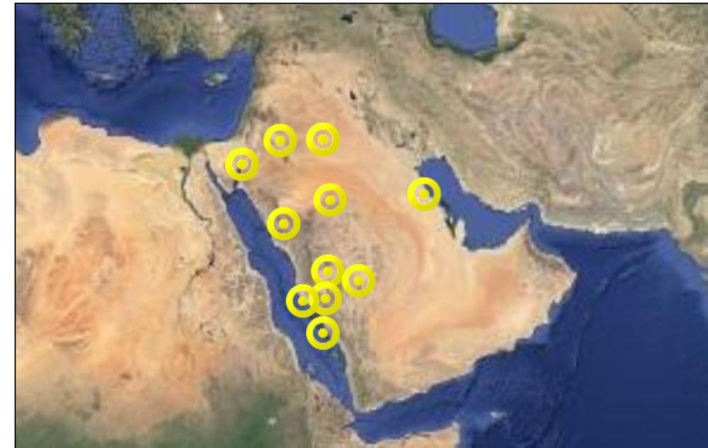 



خريطة تنبيهات هيئة الأرصاد الصادرة أمس (الإثنين).