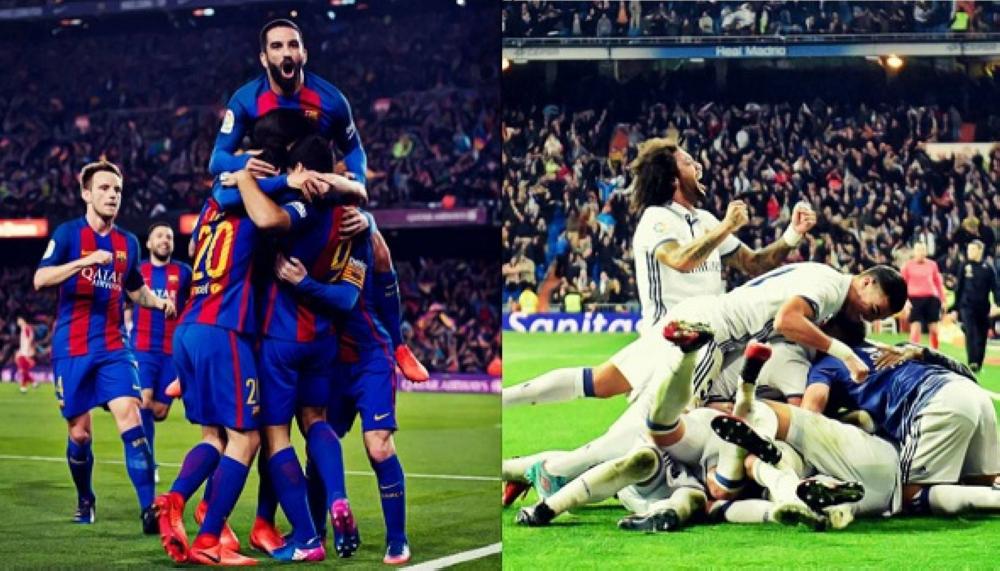 فرحة سابقة تجمع لاعبي ريال مدريد وبرشلونة