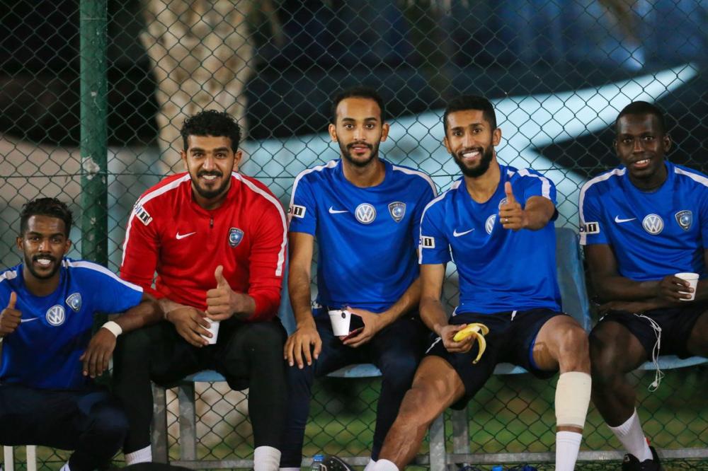 روح معنوية عالية بدت على لاعبي الهلال في تدريب اليوم.