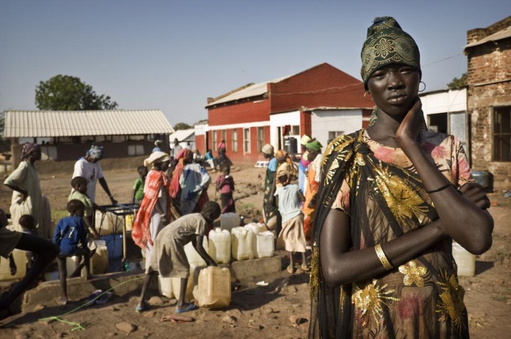 عمال اغاثة في جنوب السودان