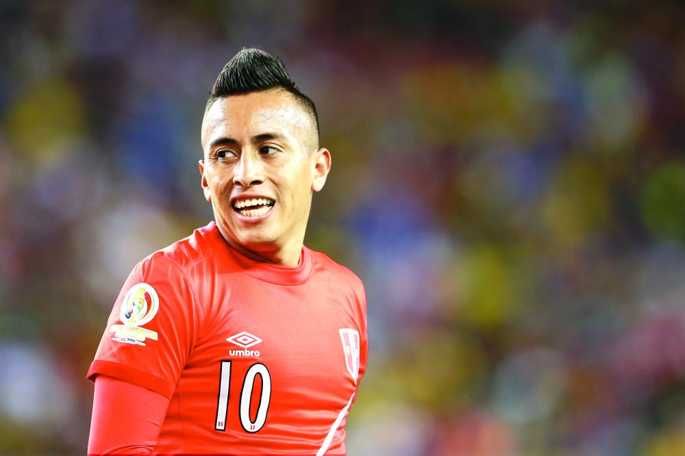 FOXBORO, MA - JUNE 12: Christian Cueva #10 of Peru reacts in the second half against Brazil during a 2016 Copa America Centenario Group B match at Gillette Stadium on June 12, 2016 in Foxboro, Massachusetts. (Photo by Tim Bradbury/Getty Images)