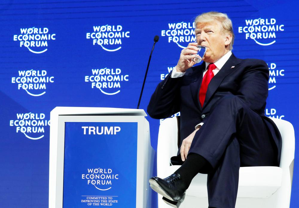 U.S. President Donald Trump attends the World Economic Forum (WEF) annual meeting in Davos, Switzerland January 26, 2018. REUTERS/Carlos Barria