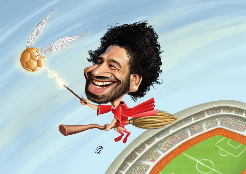 



كاريكاتير لنجم المنتخب المصري محمد صلاح في المعرض المصري الروسي بالقاهرة.