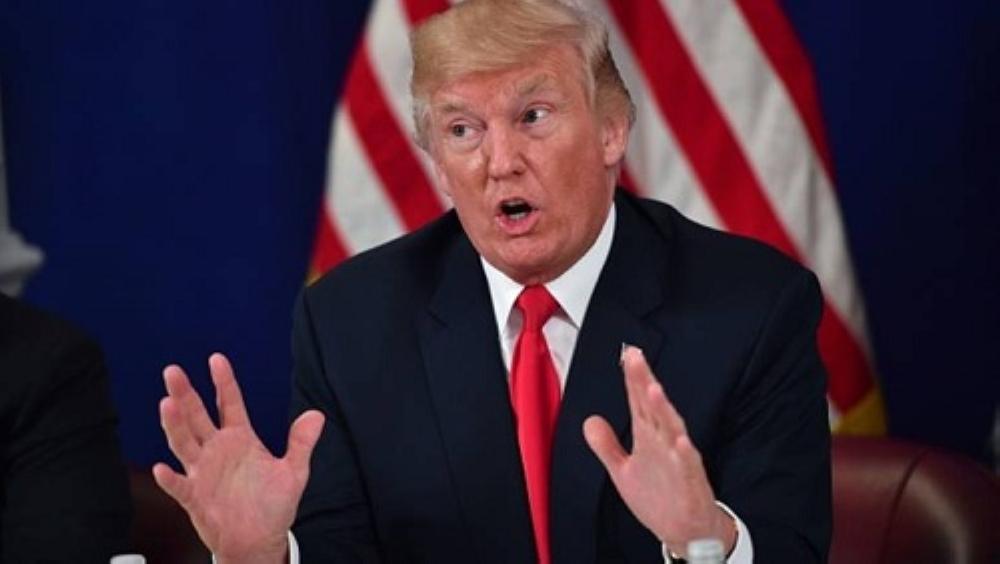 US President Donald Trump speaks during a security briefing on August 10, 2017, at his Bedminster National Golf Club in New Jersey. / AFP PHOTO / Nicholas Kamm (Photo credit should read NICHOLAS KAMM/AFP/Getty Images)