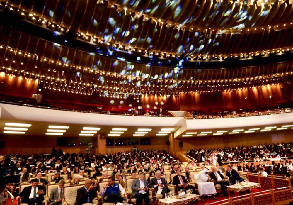 جانب من الحضور الكبير في مسرح مركز الملك فهد الثقافي (صورة من الهيئة العامة للثقافة)