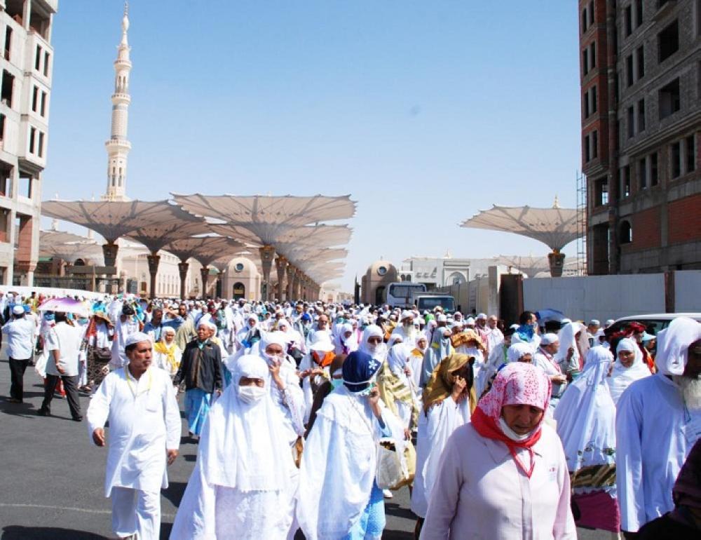 حجاج في المدينة المنورة