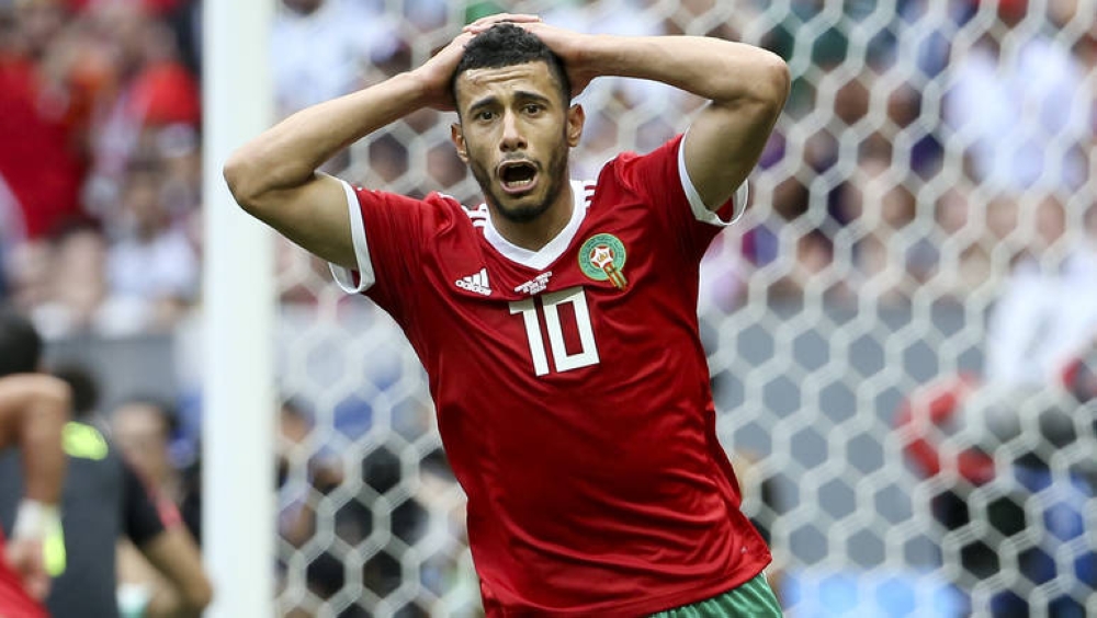 ounes_belhanda_of_morocco_reacts_after_missing_a_goal_during_the_2018_fifa_world_cup_russia_group_b_match_between_portugal_and_morocco_at_luzhniki_2