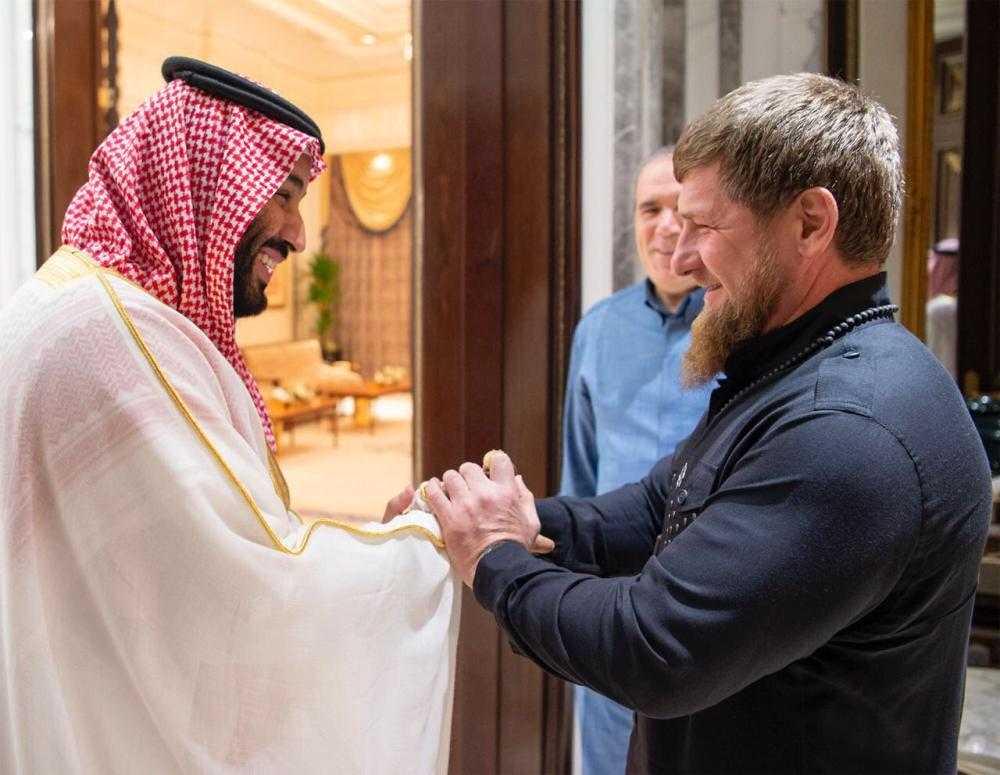 His Royal Highness Prince Mohammed bin Salman bin Abdulaziz, Crown Prince, Vice President of the Council of Ministers and Minister of Defense, received at Mina Palace President of the Chechen Republic Ramzan Kadyrov. 