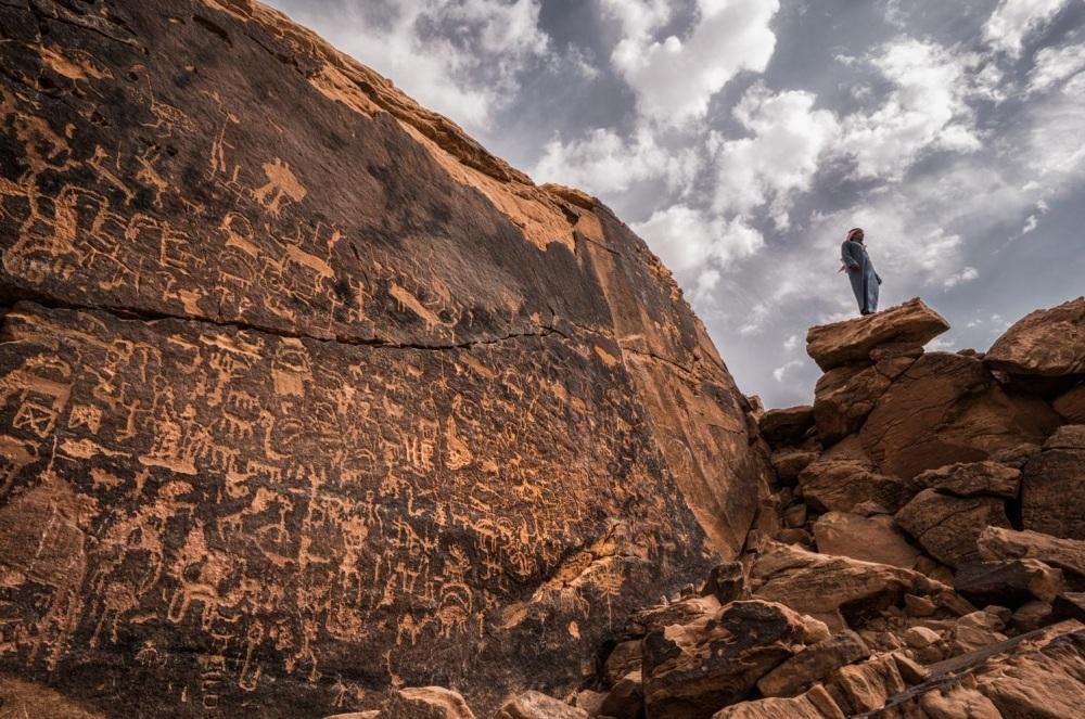 أحد المواقع الأثرية في جبال جنوب الرياض