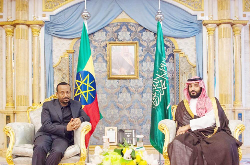 



الأمير محمد بن سلمان وآبي أحمد خلال اللقاء.