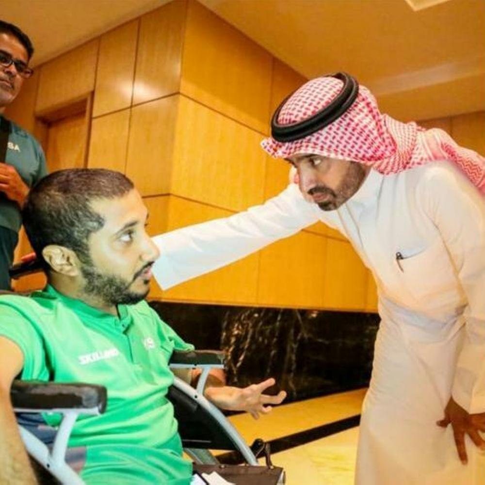 Saudi Minister of Labor and Social Development, Eng. Ahmed bin Sulaiman Al-Rajhi, visited today (Thursday) the Kingdom of Saudi Arabia's delegation participating in the Asian Paralympic Games in Jakarta.