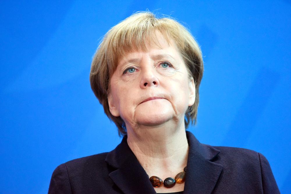 German Chancellor Angela Merkel speaks during the handover of the annual expert report from the Commission of Experts for Research and Innovation in Berlin, Feb. 17, 2016. Rainer Jensen—dpa/Corbis