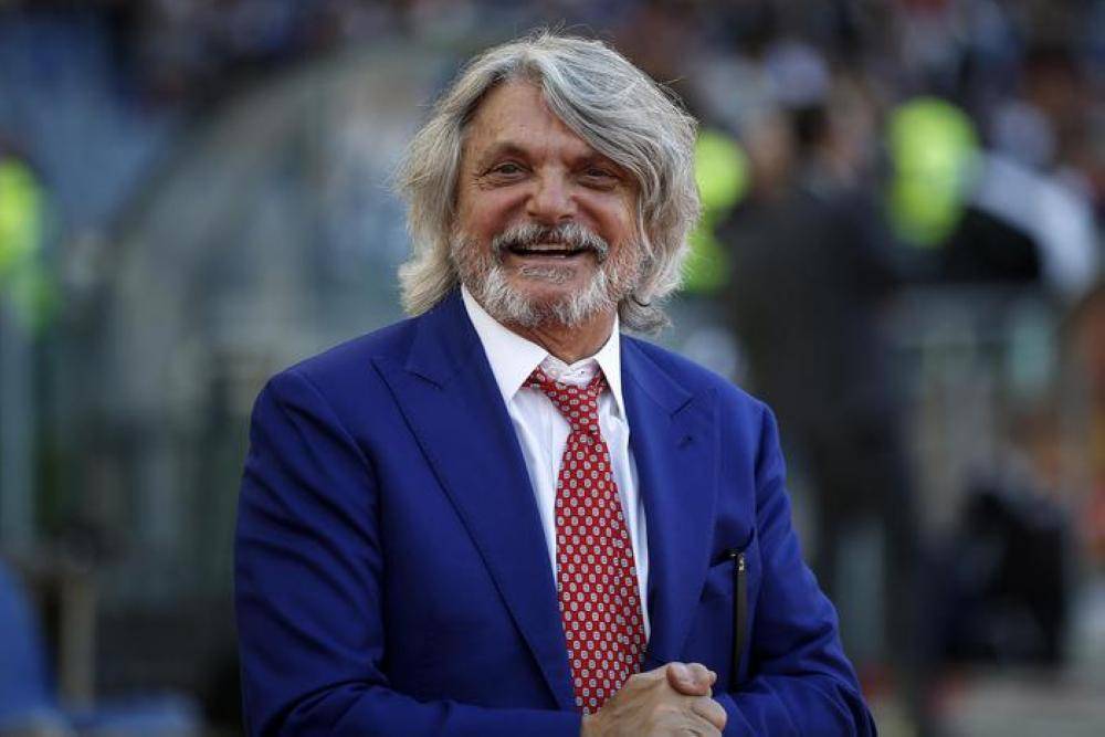 Massimo Ferrero, President of Sampdoria, during the Italian Serie A soccer match between AS Roma and UC Sampdoria at the Olimpico Stadium in Rome, Italy, 11 November 2018. ANSA/RICCARDO ANTIMIANI