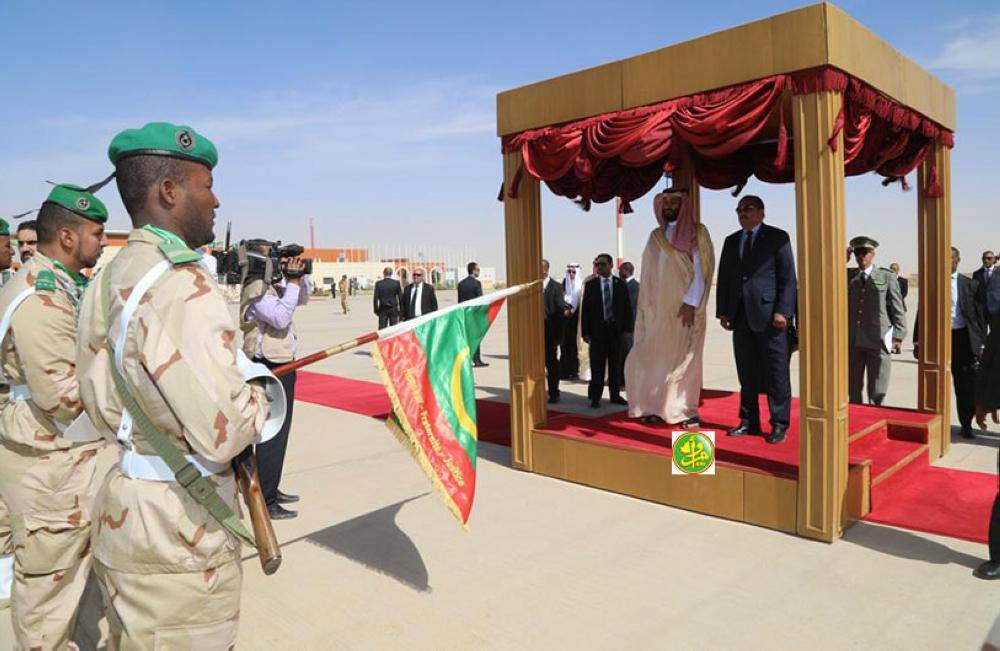 الاستقبال الرسمي للأمير محمد بن سلمان في موريتانيا. (الوكالة الموريتانية للأنباء)