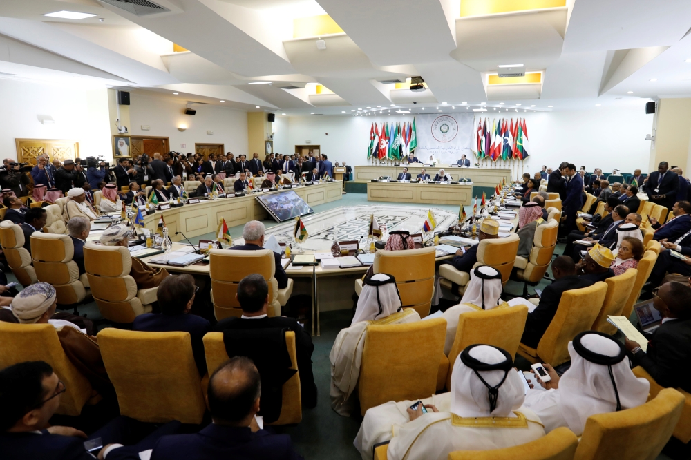 Arab foreign ministers attend a preparatory meeting ahead of the Arab summit in Tunis, Tunisia March 29, 2019. REUTERS/Zoubeir Souissi