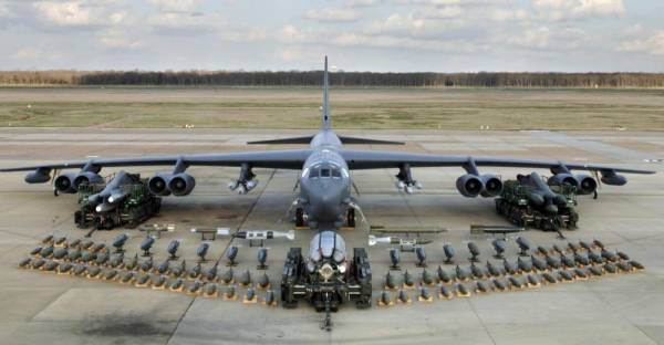 BARKSDALE AFB, La. - Munitions are on display here to show the full capabilities of the B-52H Stratofortress. 
(U.S. Air Force photo by Tech. Sgt. Robert J. Horstman) (Released)