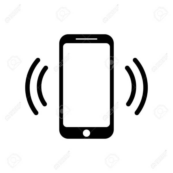 Ringing smartphone icon. Mobile phone ringing or vibrating flat icon for apps and websites