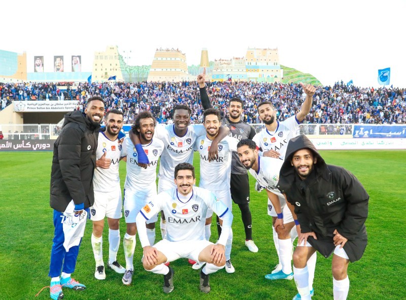 



احتفالية لاعبي الهلال بصدارة الدوري السعودي للمحترفين.