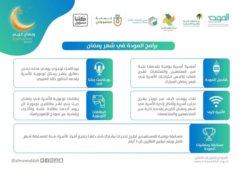 برامج «المودة» في رمضان