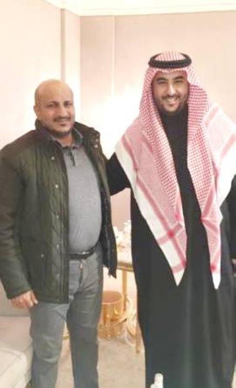 الأمير خالد بن سلمان مع طارق صالح.