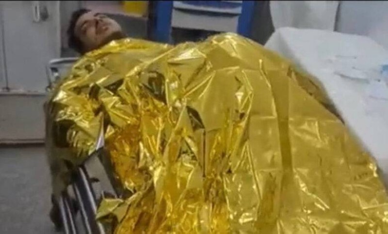 محمود العتمي في المستشفى.