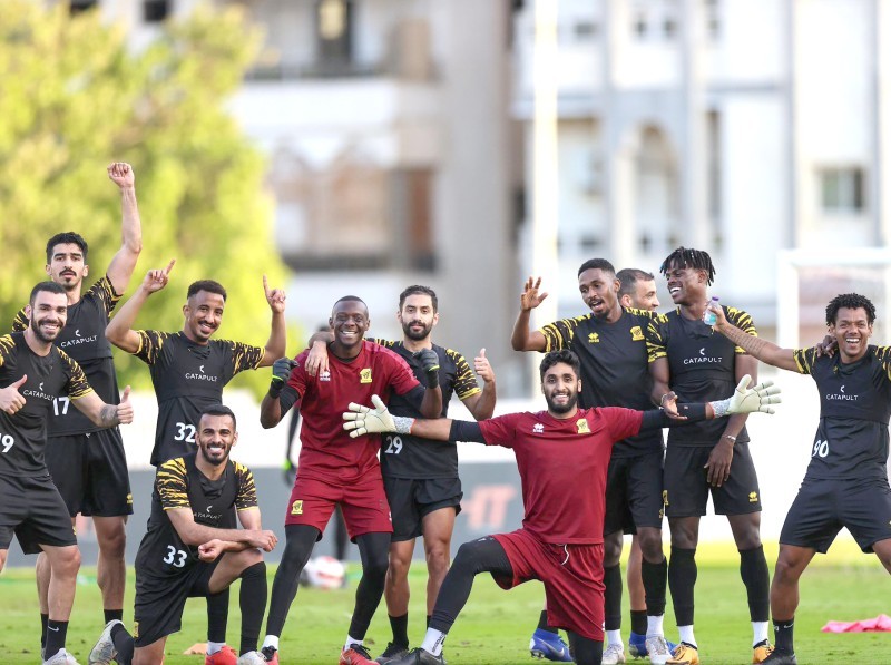 



 لاعبو الاتحاد متفائلين قبل مواجهة اليوم.