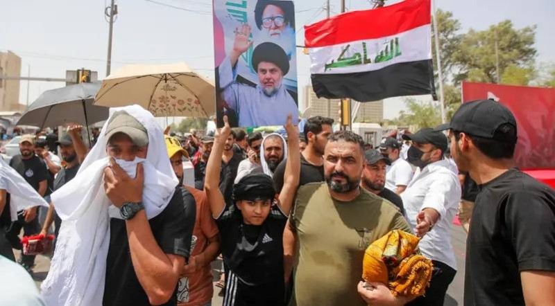 تظاهرات انصار التيار الصدري في بغداد