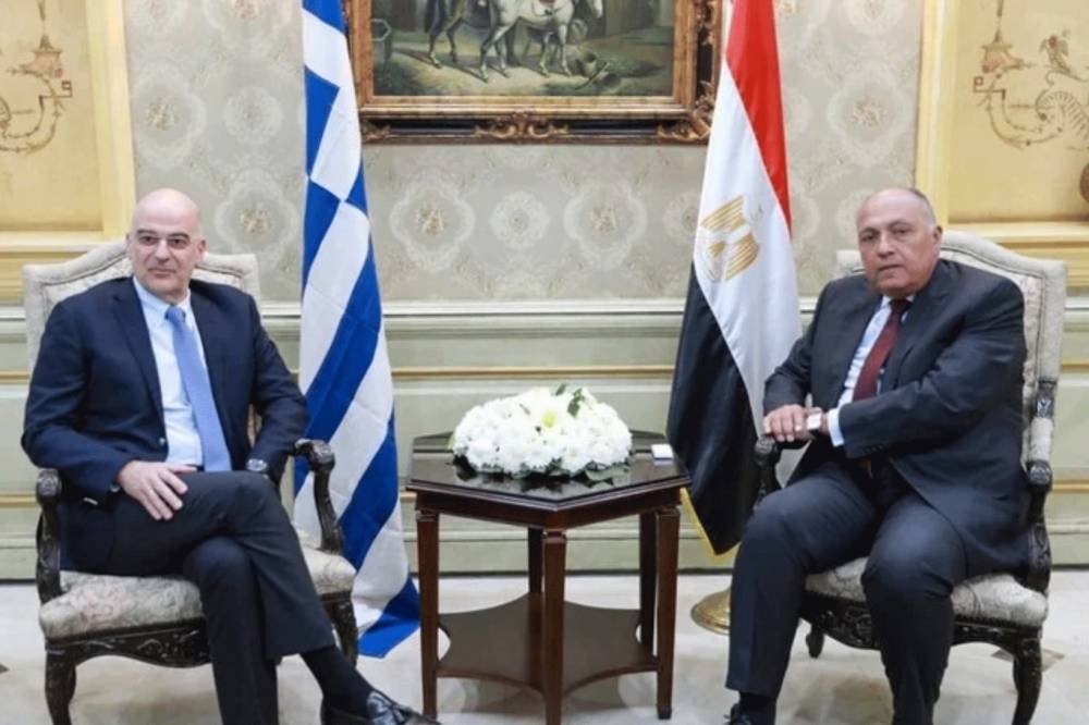 وزيرا الخارجية المصري واليوناني.