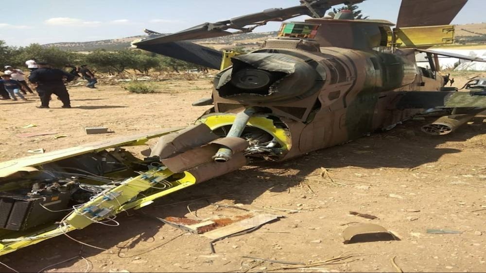 طائرة عسكرية أردنية متحطمة.