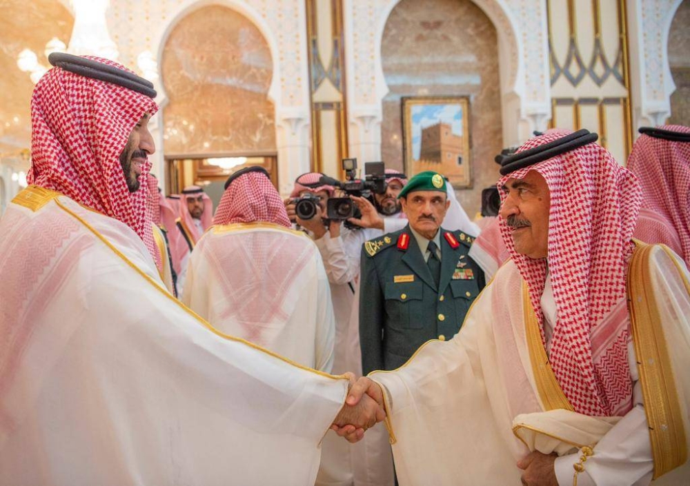 ولي العهد الأمير محمد بن سلمان مستقبلا رئيس أمن الدولة