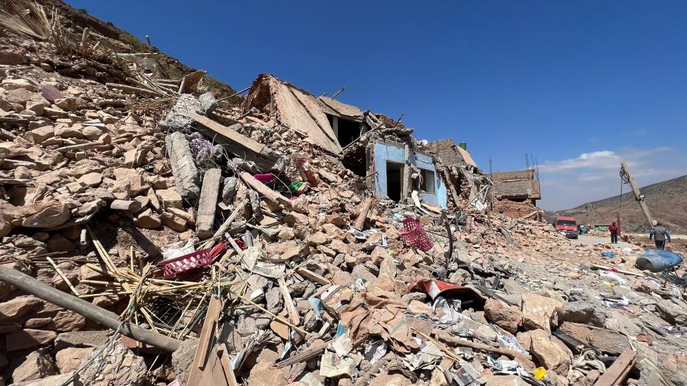 قرى أمزميز التي دمرها الزلزال بشكل كامل.