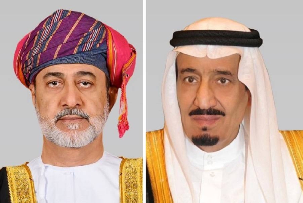 خادم الحرمين الشريفين الملك سلمان بن عبدالعزيز وسلطان عمان هيثم بن طارق