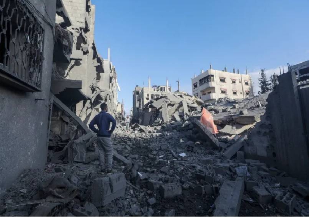 منازل فلسطينية دمرها العدوان الإسرائيلي على قطاع غزة.