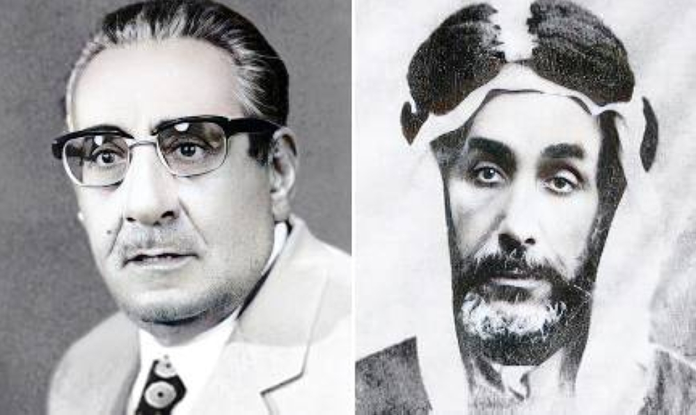 الحاج حمد عبدالله يوسف محمد الصقر (1871 ــ 1930) وابنه الأكبر عبدالله حمد الصقر (1910 ــ 1974).