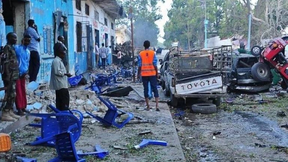 قصف أحياء في الصومال من قبل حركة الشباب الإرهابية.