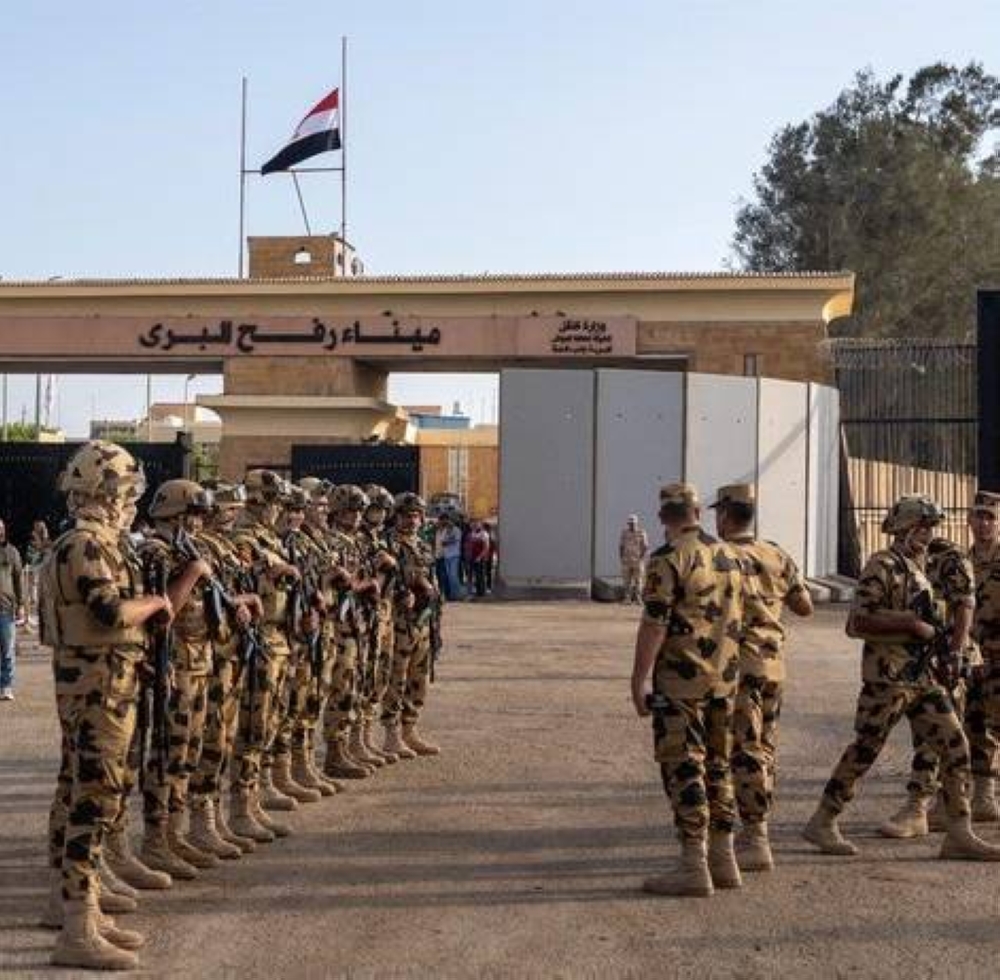 جنود مصريون في منفذ رفح.