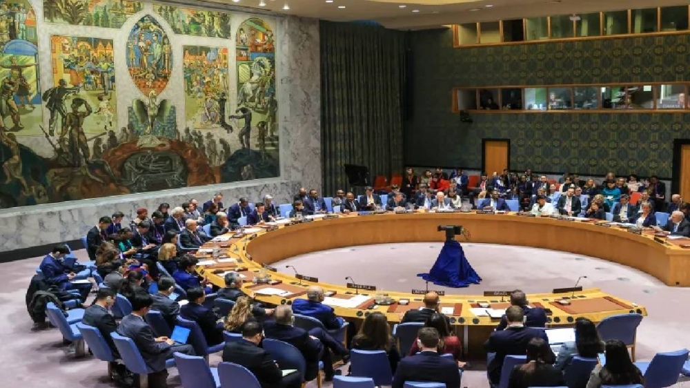  اجتماع لمجلس الأمن الدولي .