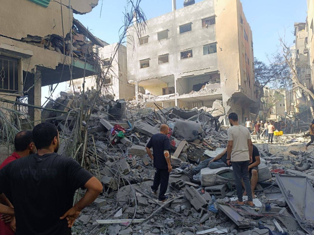الدمار الذي خلفه الإحتلال في النصيرات بغزة