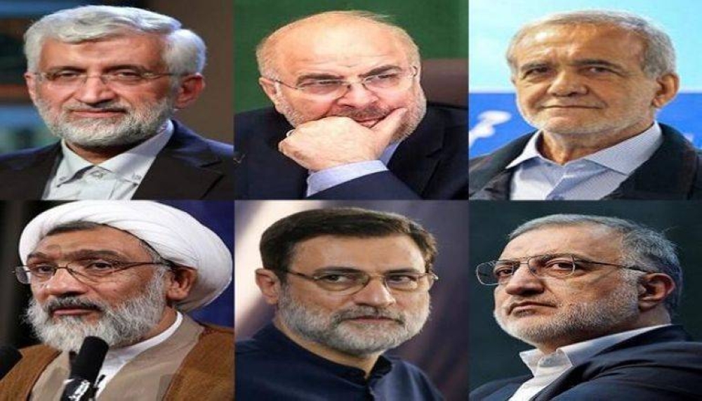 المرشحون الستة لرئاسة إيران.