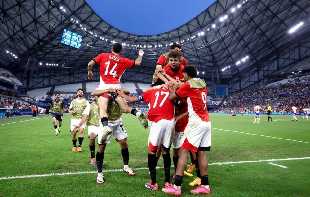 



فرحة لاعبي منتخب مصر.